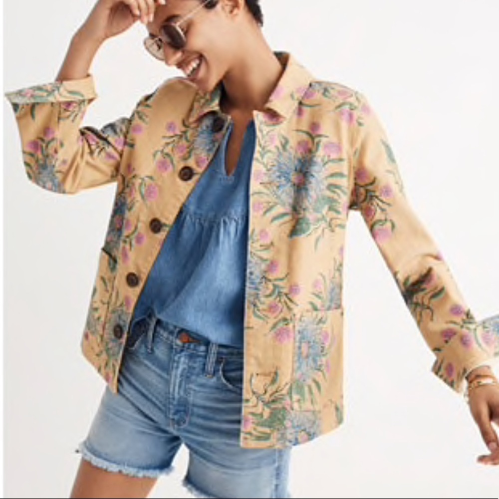Madewell Painted Blooms Workman’s Jacket 🧥